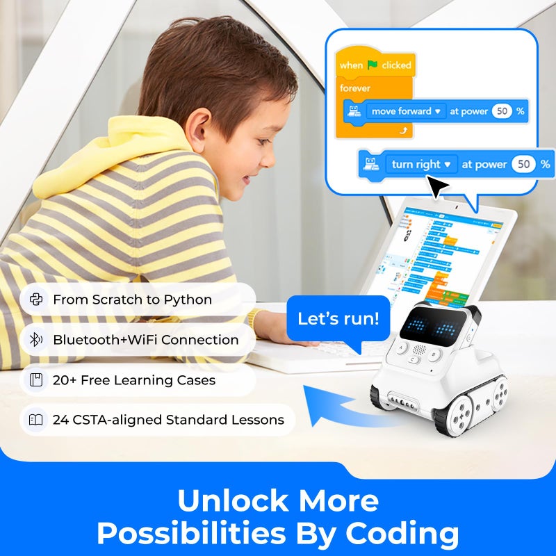 Makeblock Codey Rocky Interactive Emo Robot, Coding for Kids 8-12, STEM Toys Support Scratch Python Programming, Smart Robotics Gift for Kids 6+ - Image 2