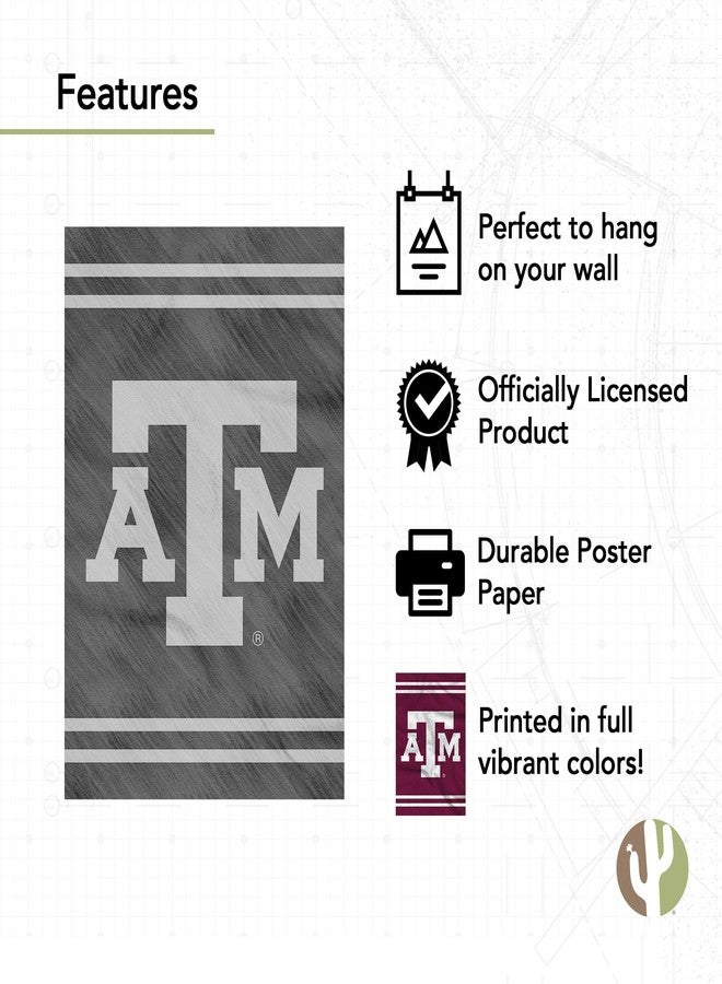 Desert Cactus Texas A&M University Poster Aggies TAMU 11 x 17 Inch Room Office Décor Decoration Official Fan Gear (11x17,Version 3) - Image 3