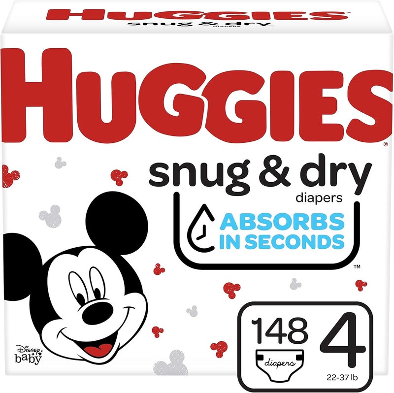 Huggies Snug  Dry Baby Diapers Size 4 148 Ct - Image 1