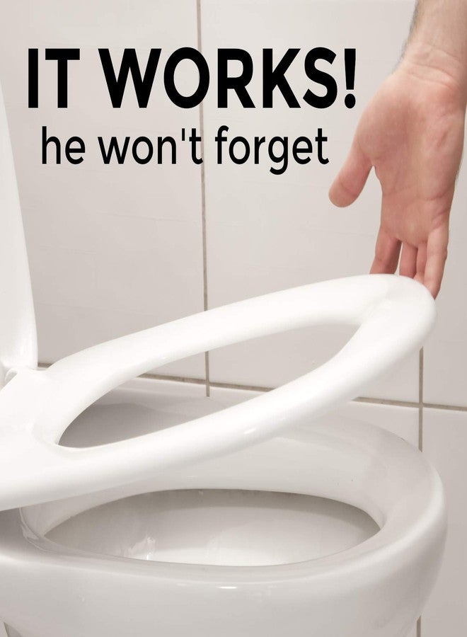 Crafted-Brand Put Me Down Toilet Seat Sticker | Make Your Life Better with This Heavy Duty Vinyl Bathroom Reminder Decal (2.25 Inch) - Image 4