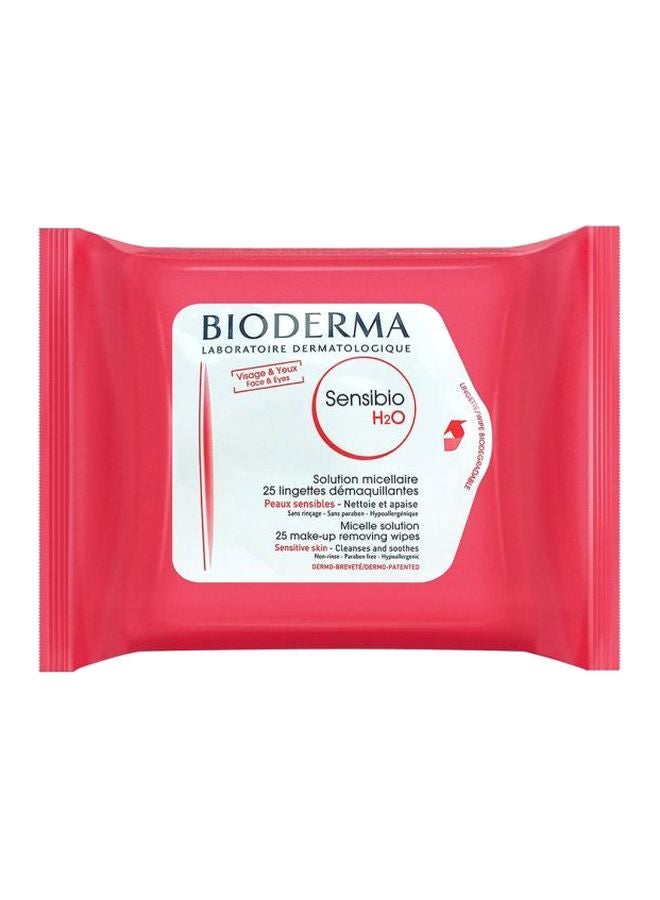 Bioderma 25-Piece Sensibio H2O Makeup Removing Wipes - Image 1