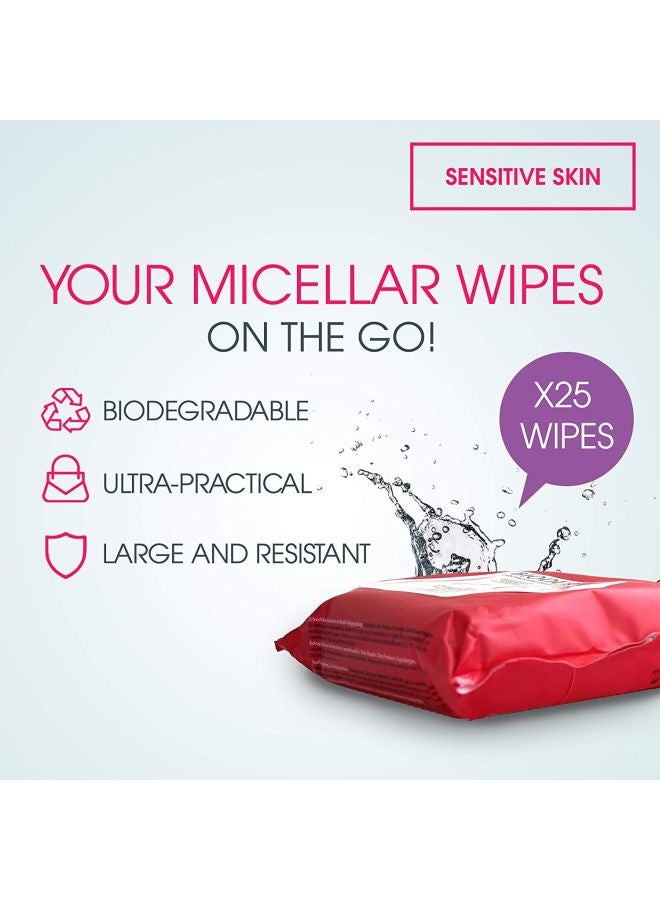 Bioderma 25-Piece Sensibio H2O Makeup Removing Wipes - Image 3