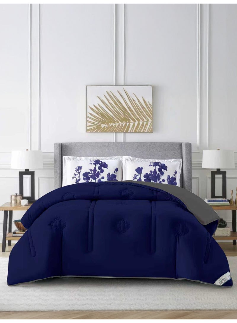 دوناتيلا طقم مفرش  3 قطع مقاس مزدوج 240 × 260 سم بحشوة ثابتة أبيض - Image 1