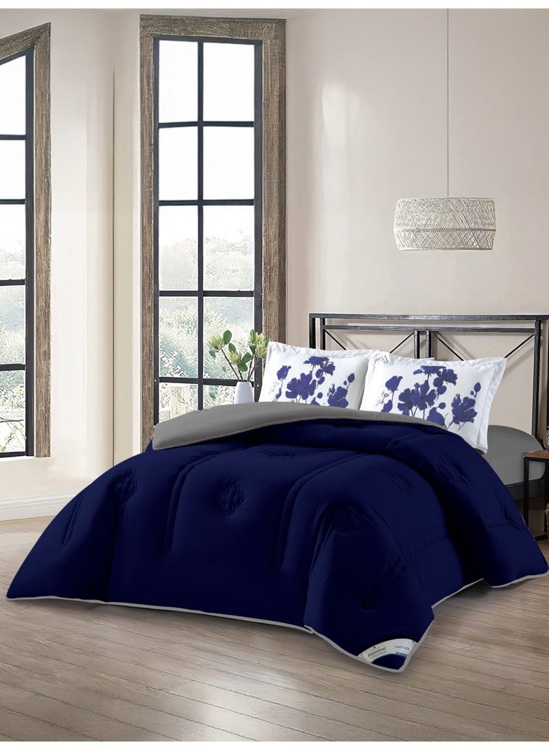 دوناتيلا طقم مفرش  3 قطع مقاس مزدوج 240 × 260 سم بحشوة ثابتة أبيض - Image 2