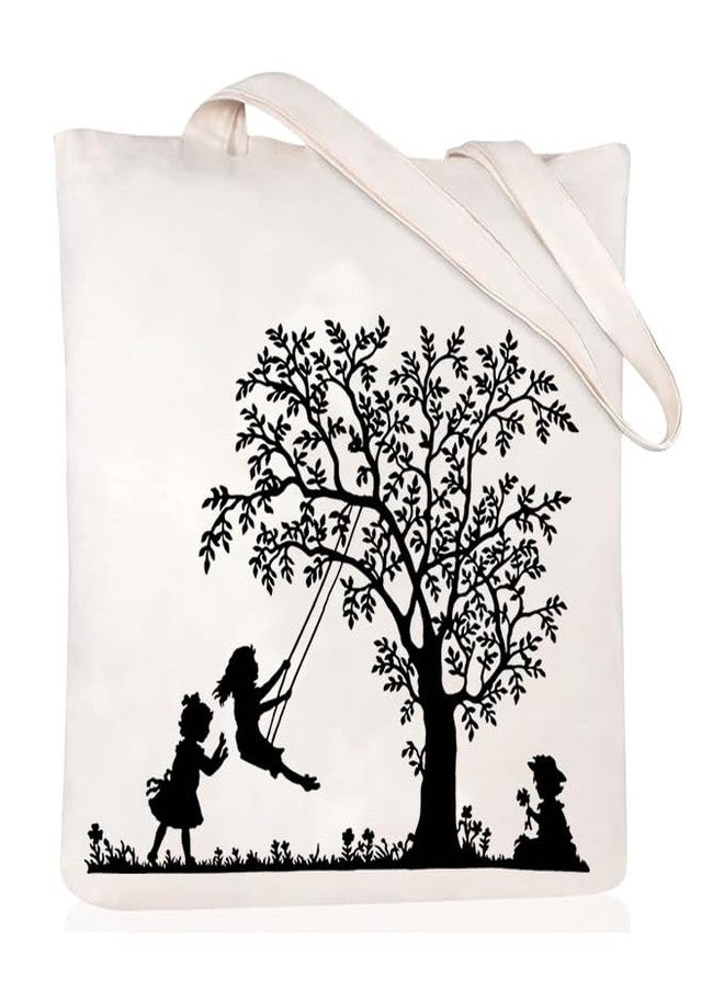 DECOR PRODUCTION Canvas Tote Bag For Women Cute Aesthetic Tote Reusable Grocery Gift Bags For Women Lady Casual Vacation, Shopping, Work, Gym, Travel, Office, College etc_A (Design-02) - Image 3