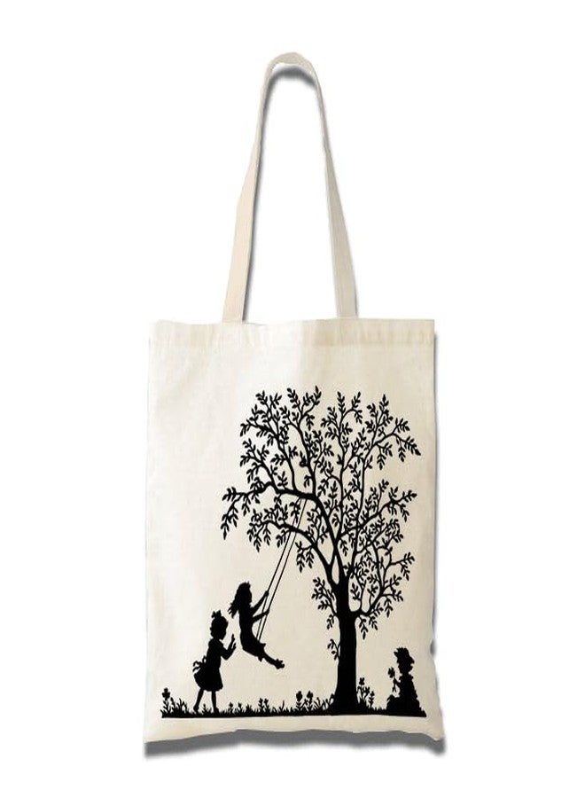 DECOR PRODUCTION Canvas Tote Bag For Women Cute Aesthetic Tote Reusable Grocery Gift Bags For Women Lady Casual Vacation, Shopping, Work, Gym, Travel, Office, College etc_A (Design-02) - Image 2