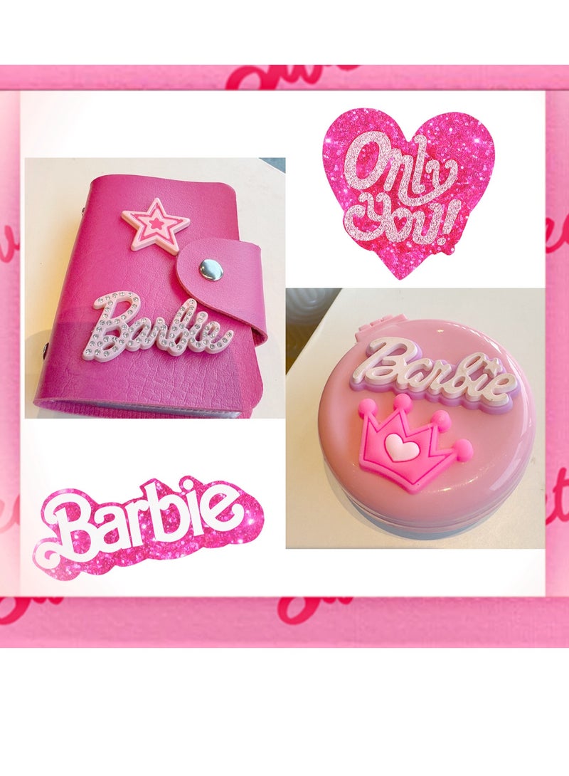 hiwonka Barbie Travel Set, Travel Multi-Position Anti-Deactivation Card Case and Portable Folding Mirror Comb, Cute - Image 1