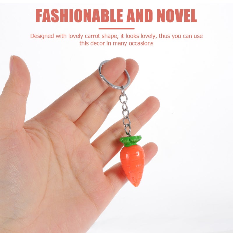 10Pcs Decorative Mini Carrots Adorable Carrot Ornaments Hanging Carrot Pendants Bag Pendants - Image 3