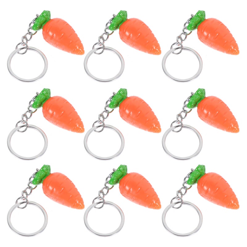 10Pcs Decorative Mini Carrots Adorable Carrot Ornaments Hanging Carrot Pendants Bag Pendants - Image 1