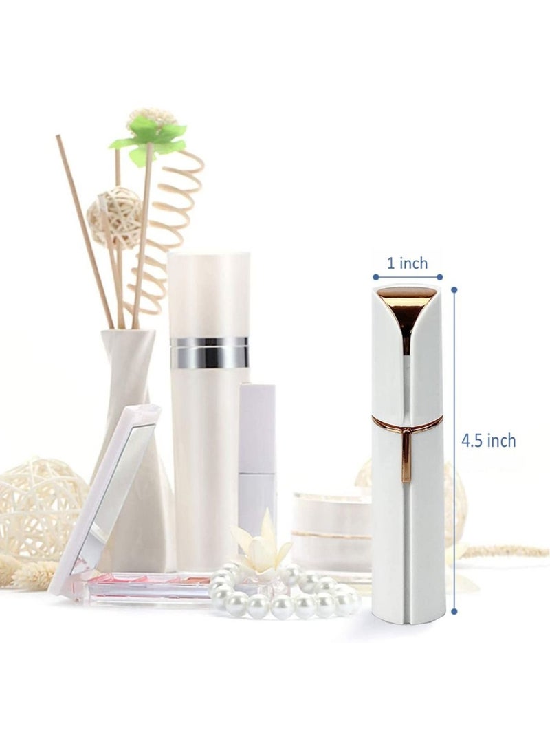 إزالة شعر الوجه الكهربائية، ماكينة حلاقة شعر الوجه المحمولة للنساء، أفضل مزيل شعر خالي من الألم للنساء في منطقة البيكيني، شعر الخوخ، الشفة العليا، الذراع (أبيض) - Image 2