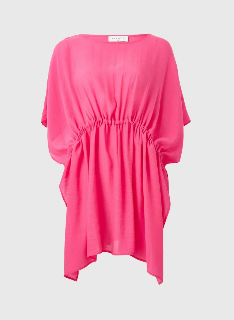 ماتلان Pink Tie Waist Kaftan