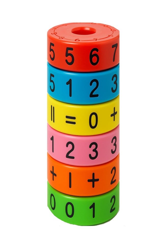 Green Scapper New Educational Math Rotating Puzzle Toy – Colorful Number & Symbol Learning Tool for Kids – Early Learning Math Manipulative for Toddlers & Preschoolers (6 Layer Design) - Image 1