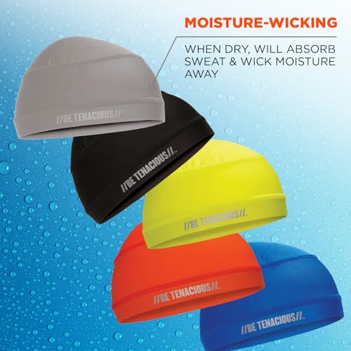 Ergodyne Chill Its 6632 Cooling Skull Cap, Sweat Wicking Liner, UPF 50 Sun Protection Gray - Image 4