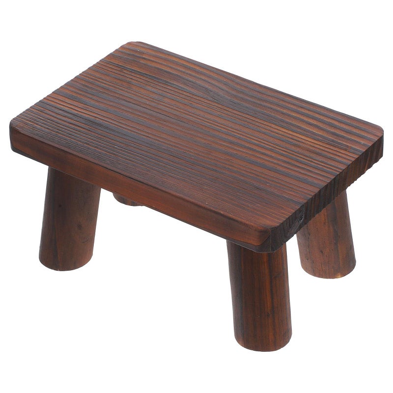 Small Pine Wooden Step Stool Anti Slip Bedside Portable Indoor Outdoor Bathroom Kitchen Elderly - Image 2