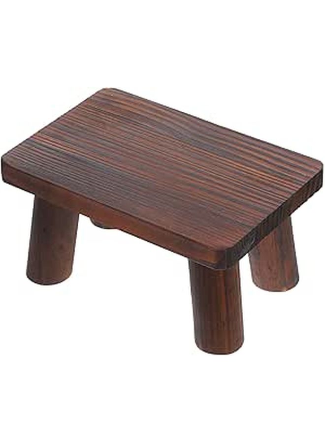 Small Pine Wooden Step Stool Anti Slip Bedside Portable Indoor Outdoor Bathroom Kitchen Elderly - Image 1