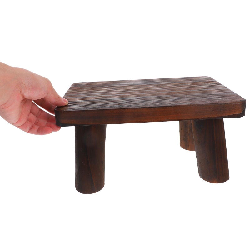 Small Pine Wooden Step Stool Anti Slip Bedside Portable Indoor Outdoor Bathroom Kitchen Elderly - Image 4