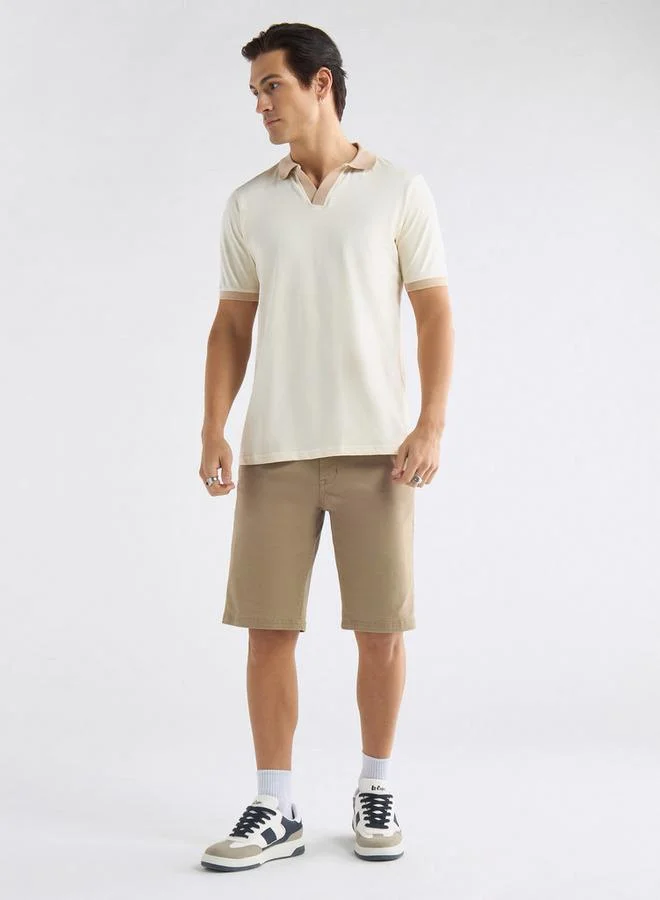 Splash FAV Colourblock Polo T-shirt with Short Sleeves
