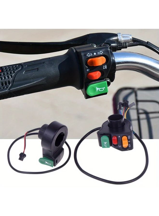 Model B 3 In 1 Electric Bicycle Scooter Motorcycle Handle Switch With Headlight Horn Turn Signal - Image 1