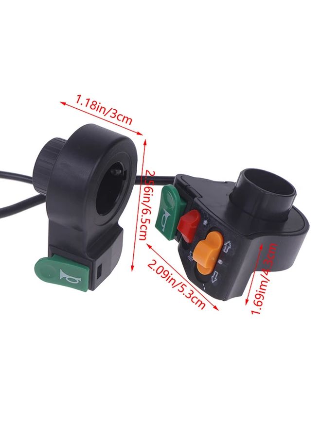 Model B 3 In 1 Electric Bicycle Scooter Motorcycle Handle Switch With Headlight Horn Turn Signal - Image 3