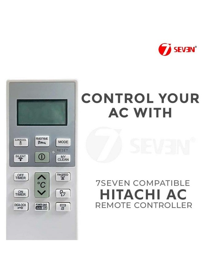 7-Seven 7SEVEN® Compatible Remote with Hitachi Air Conditioner Original Model 168 with Supercool Key, If Existing Remote Control Have Supercool Hotkey Then Optimal Compatible with Hitachi ac  - Image 5