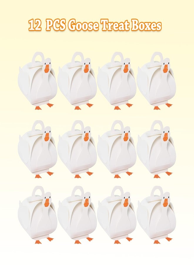 Vignye Goose Themed Birthday Candy Boxes, One Funny Goose Birthday Party Decorations Goodies Paper Boxes (Set of 12 - Image 3