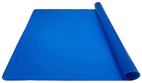LONGFITE Silicone Baking Mat Extra Large 236x197 for Dough Rolling Pastry Fondant Mat Nonstick and Nonskid Heat Resistent Countertop Protector Dining Table Mat and Placemat Extra Large Blue