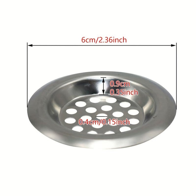 60mm Bathroom Sink Strainer Drain Filter Cover Hair Catcher - Image 3