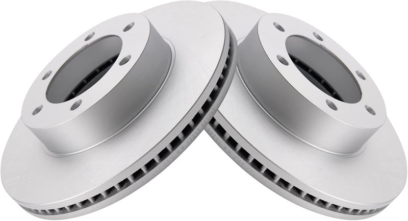 TRQ Front Brake Rotor Set G Coated Vented Compatible with 2001-2007 Toyota Sequoia 2000-2006 Tundra - Image 1