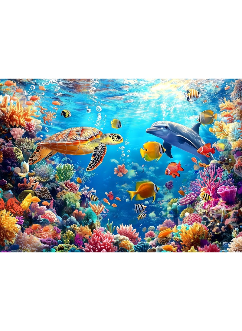 1000 pieces of underwater world themed puzzle and puzzle leisure toys, suitable for both adults and children - Image 1