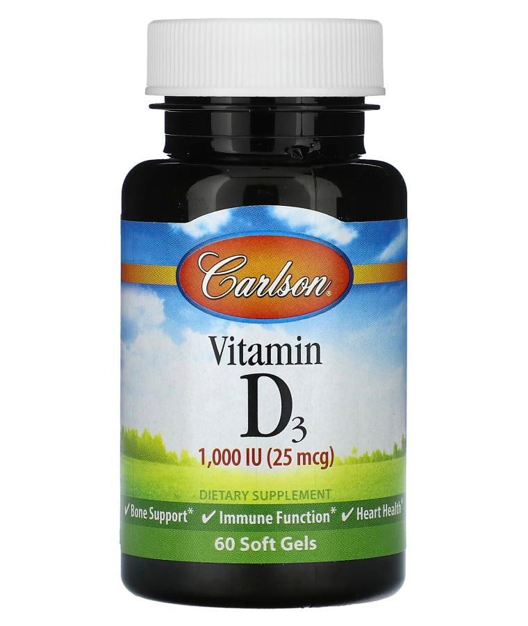 Vitamin D3 25 mcg (1000 IU) 60 Soft Gels