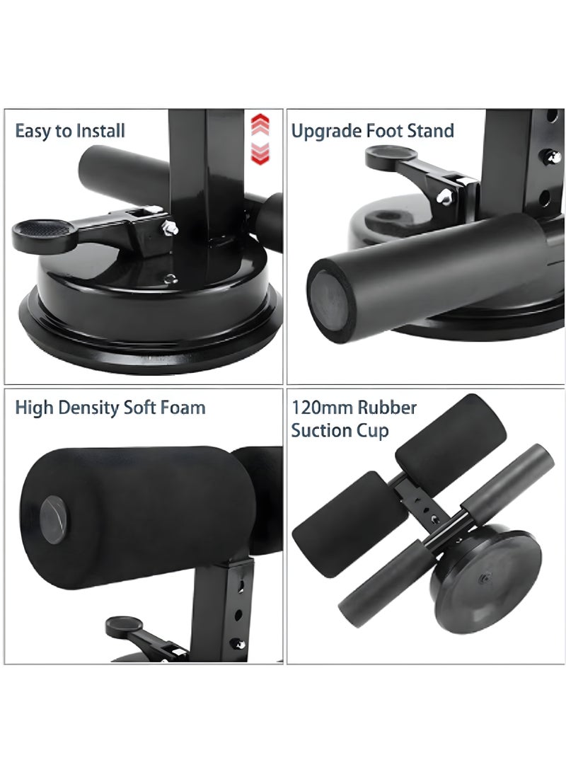 أتش برو جهاز تثبيت تمرين البطن من إتش برو باللون الأسود | مثالي لتمارين الأساس والبطن في المنزل. - Image 3