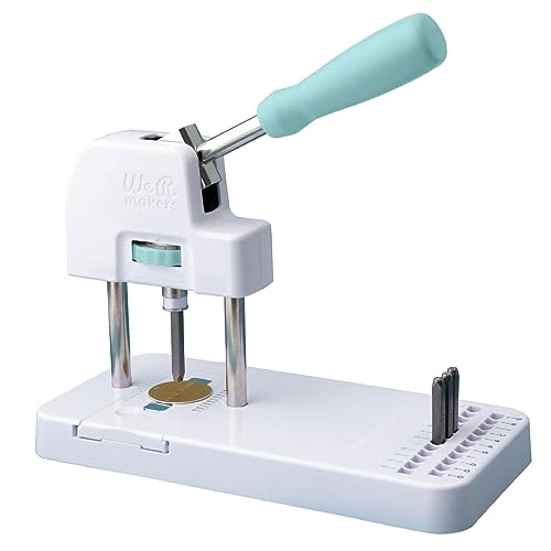 We R Memory Keepers We R Makers, Jewelry Press Kit Machine, Includes 1 Jewelry Press, 34 Piece Metal Stamping Kit, and Alignment Stickers, The Perfect Jewelry Kit for Adults to Make Rings, Necklaces and Magnets - Image 2