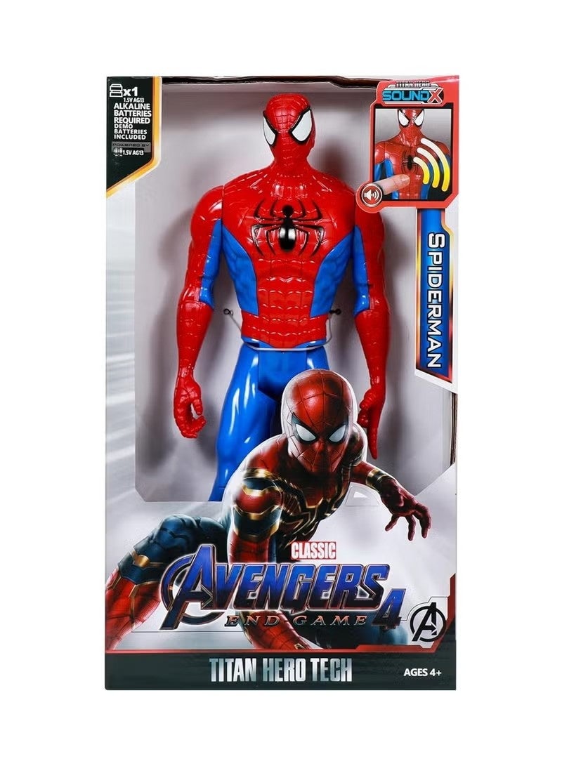 AVENGERS Spider-Man Action Figure 30cm Marvel Avengers Toy – Titan Hero Tech Series Spiderman Toy | Large Articulated Super Hero Doll with Classic Red & Blue Suit | Endgame Movie Collectible Model for Kids Boys & Girls 3+ - Image 2