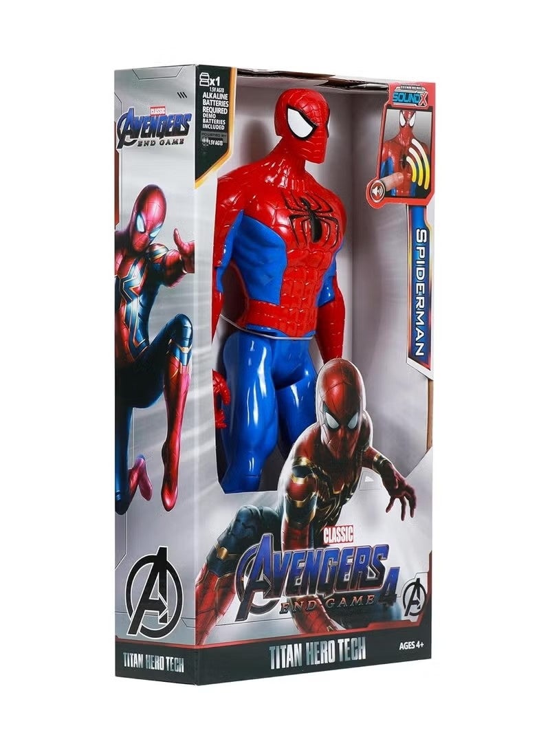 AVENGERS Spider-Man Action Figure 30cm Marvel Avengers Toy – Titan Hero Tech Series Spiderman Toy | Large Articulated Super Hero Doll with Classic Red & Blue Suit | Endgame Movie Collectible Model for Kids Boys & Girls 3+ - Image 3