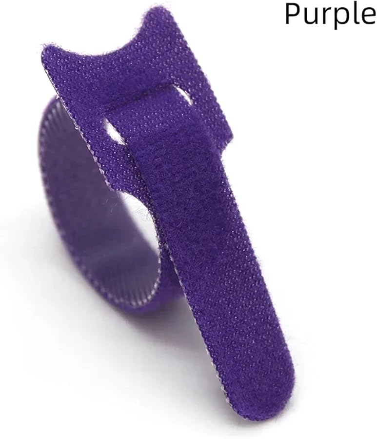 أربطة الكابلات القابلة للإطلاق باللون الأرجواني 200 مم 150 قطعة للمشاريع المنزلية والمكتبية والداخلية والخارجية - Image 3