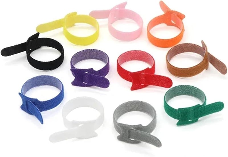 أربطة الكابلات القابلة للإطلاق باللون الأرجواني 200 مم 150 قطعة للمشاريع المنزلية والمكتبية والداخلية والخارجية - Image 1