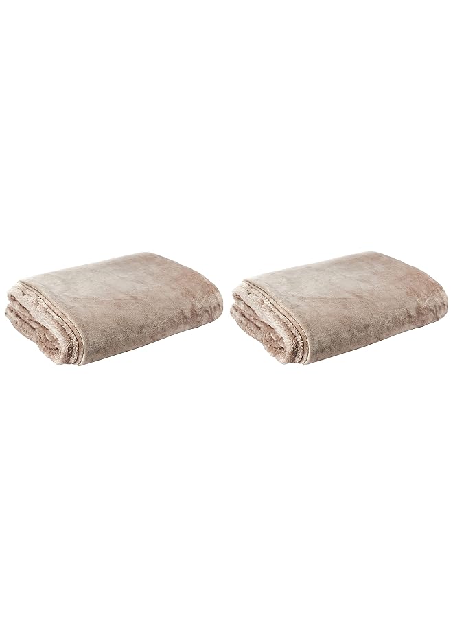 erorex Pack Of 2 Soft And Cozy Velvet Fur Blanket Size 200 - Image 1