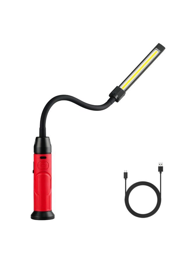 SNUFF LED Magnetic Work Light with 360° Flexible Gooseneck, 800LM Rechargeable Flashlight with Magnetic Base, 3 Modes, for Workbench, Lathe, Sewing Machine, Grill, Workshop, Gift for Men & Dad - Image 1