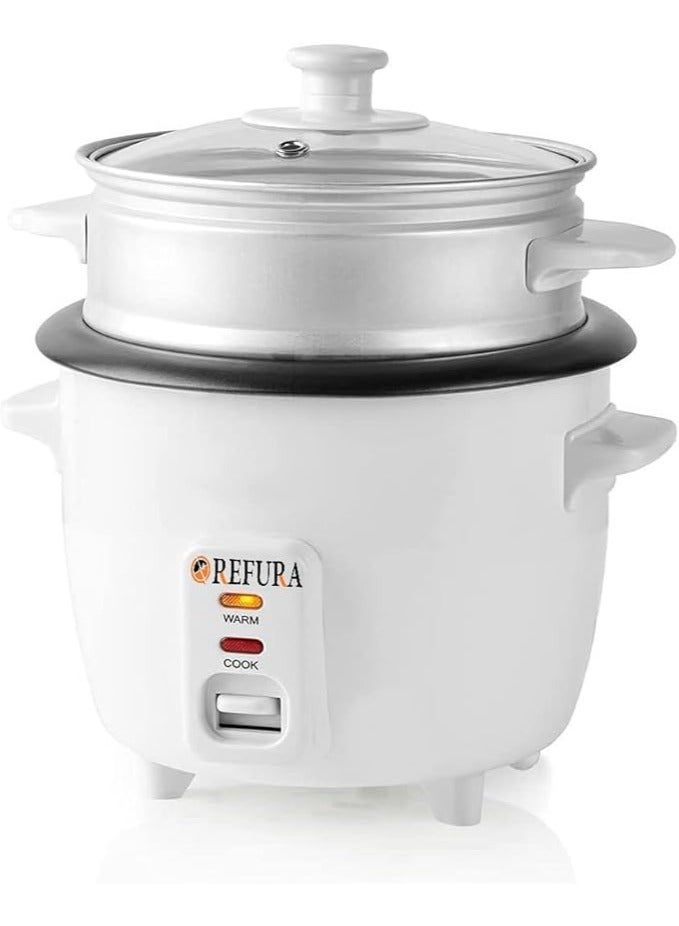 ريفورا جهاز طهي الارز بالبخار 2 في 1 من ريفورا 1.8 لتر، وعاء قابل للازالة غير لاصق، وظيفة الحفاظ على الدفء، 700 واط، يتضمن كوب معايرة وملعقة مسطحة، ادوات المطبخ - Image 4