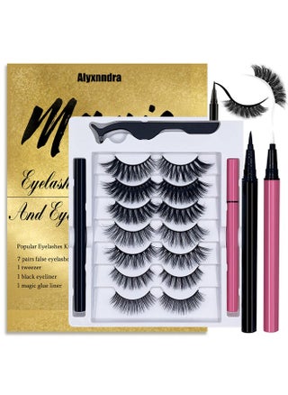 Magic False Eyelashes With Eyeliner Kit,Natural Look False Eyelash Non Magnetic Lashes With 2 In 1 Eyeliner（Black+Clear） - pzsku/Z1F0ACAB4C974D8BF249AZ/45/_/1695645748/ebad8aa0-8302-4e2a-9539-d0c4726bfa4e