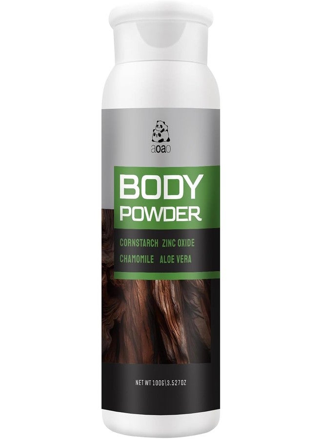 AOAO Herbal Body Powder with Aloe & Chamomile, Talc-Free Plant-based Deodorizing Powder for Body & Foot, Sweat Absorb & Anti-Friction, Odor Fighting Gift for Men Women, Baking Soda Free, 3.53oz - Image 1