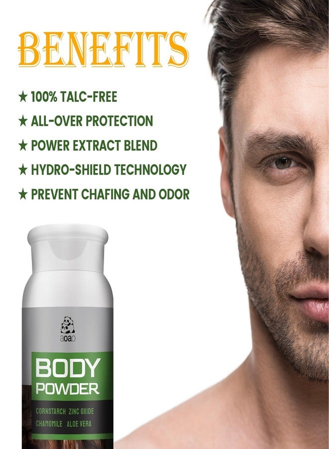 AOAO Herbal Body Powder with Aloe & Chamomile, Talc-Free Plant-based Deodorizing Powder for Body & Foot, Sweat Absorb & Anti-Friction, Odor Fighting Gift for Men Women, Baking Soda Free, 3.53oz - Image 4