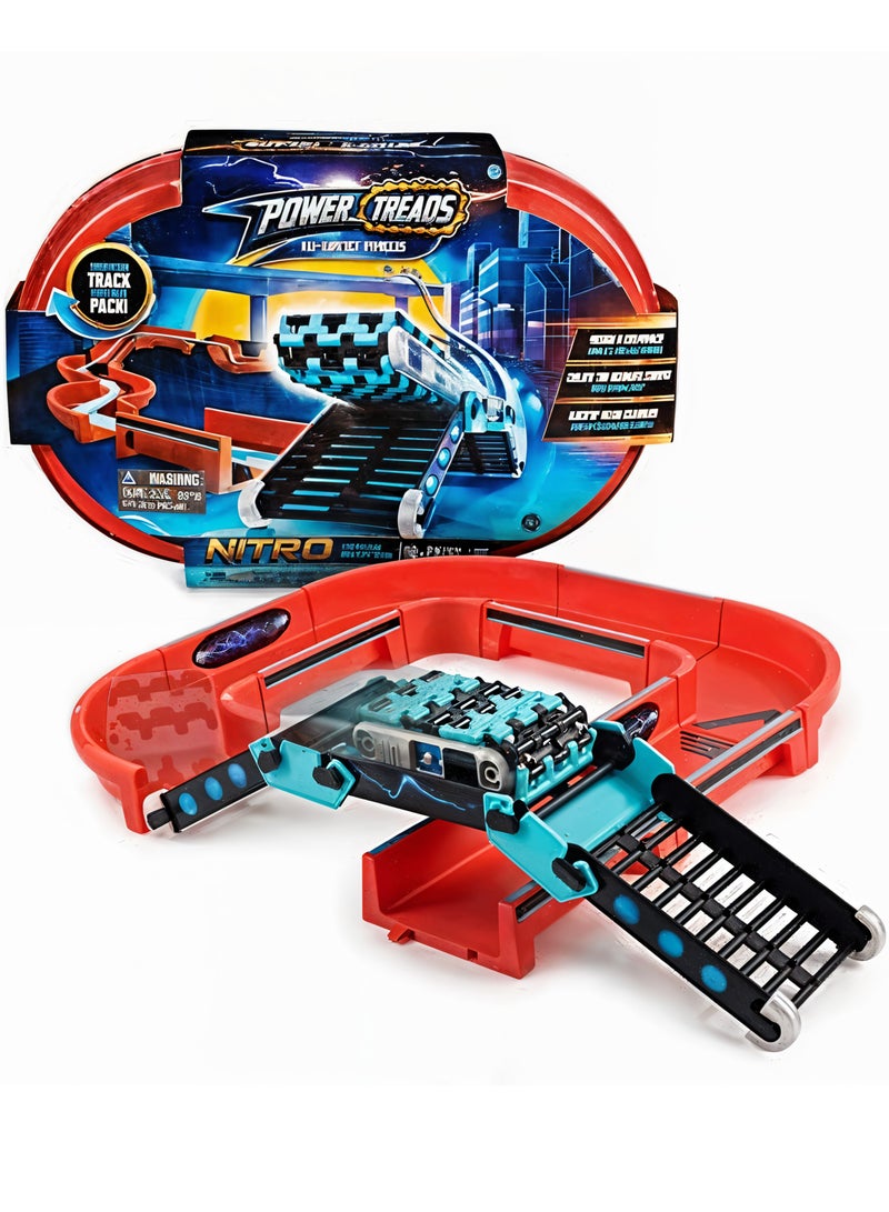 WowWee Power Treads Nitro Set , All-Surface Vehicles Track Builder Kit , Customizable Motorized Vehicle with 30+ Pieces , Build & Race Anywhere with Nitro Climber Tracks , DIY Stunt Course for Kids Ages 5+ - Image 1