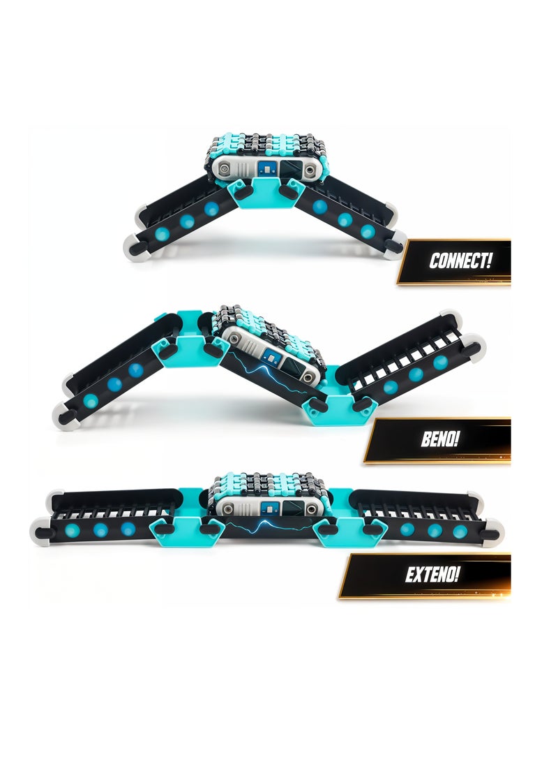 WowWee Power Treads Nitro Set , All-Surface Vehicles Track Builder Kit , Customizable Motorized Vehicle with 30+ Pieces , Build & Race Anywhere with Nitro Climber Tracks , DIY Stunt Course for Kids Ages 5+ - Image 4