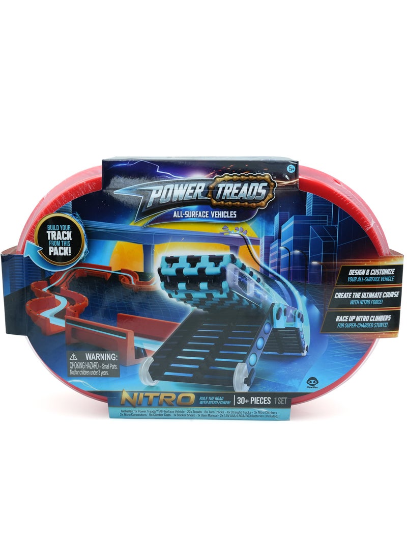 WowWee Power Treads Nitro Set , All-Surface Vehicles Track Builder Kit , Customizable Motorized Vehicle with 30+ Pieces , Build & Race Anywhere with Nitro Climber Tracks , DIY Stunt Course for Kids Ages 5+ - Image 5