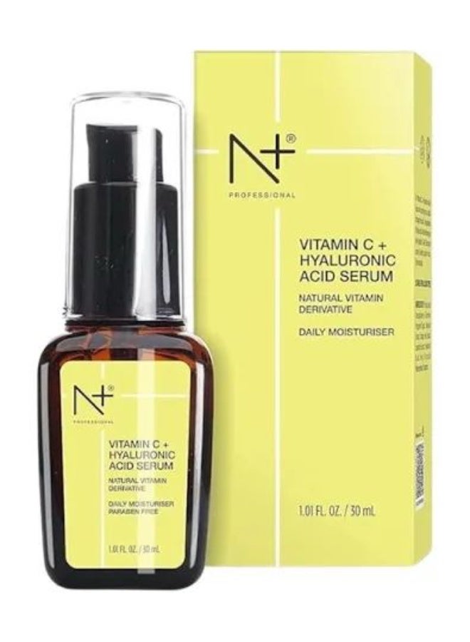 N Plus Vitamin C 20%, Hyaluronic Acid Face Serum, Brighten, Hydrate, and Rejuvenate for a Youthful Glow