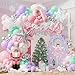 UAEYW 153Pcs Snowflake Balloon Arch Garland Kit Winter Wonderland Decorations with 48 Nutcracker SnowflakeCandy Cane Foil Balloons for Princess Winter Wonderland Party Baby Shower Birthday Decor - Image 2