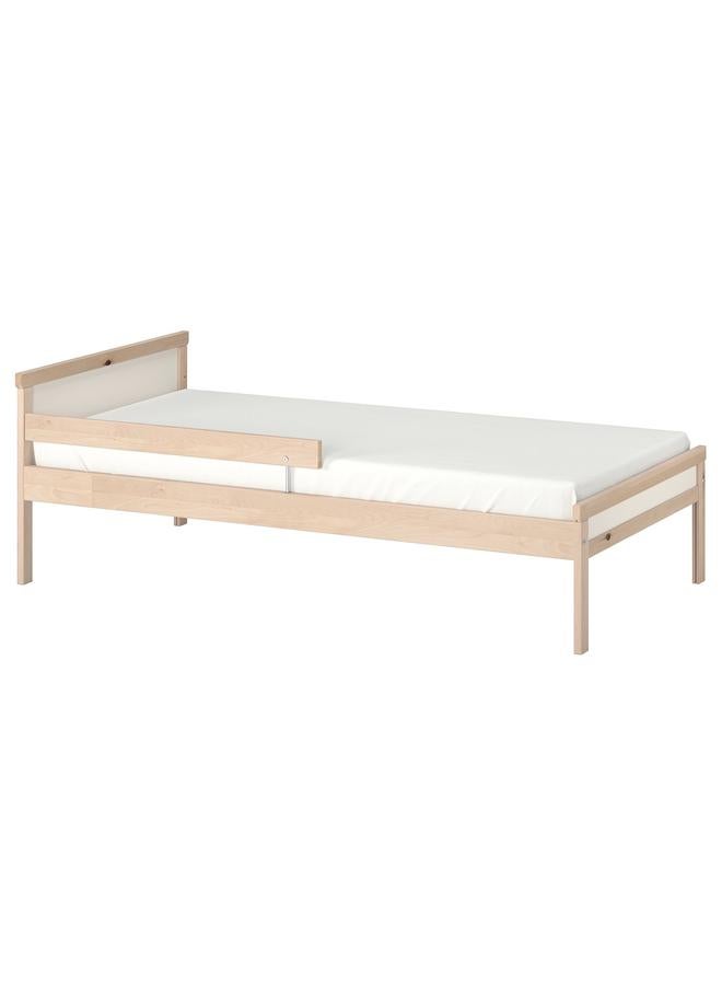 زبون إطار سرير بقاعدة سرير شرائحية، خشب الزان، 70×160 سم - Image 1