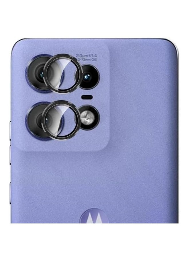 عام موتورولا حافة 50 برو عدسة الكاميرا حامي ، 9 ساعة الزجاج المقسى غطاء كاميرا حامي المعادن الفردية حلقة ل موتو حافة 50 برو - Image 1