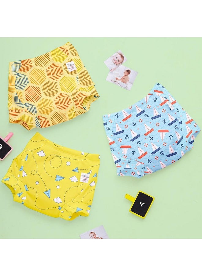 Superbottoms Padded Underwear For Growing Babies/Toddlers | With 3 Layers Of Cotton Padding & Super Dryfeel Layer| Pull-Up For Potty Training & Diaper-Free Time(Explorer,Size:2,Pack Of 3)  - Image 2